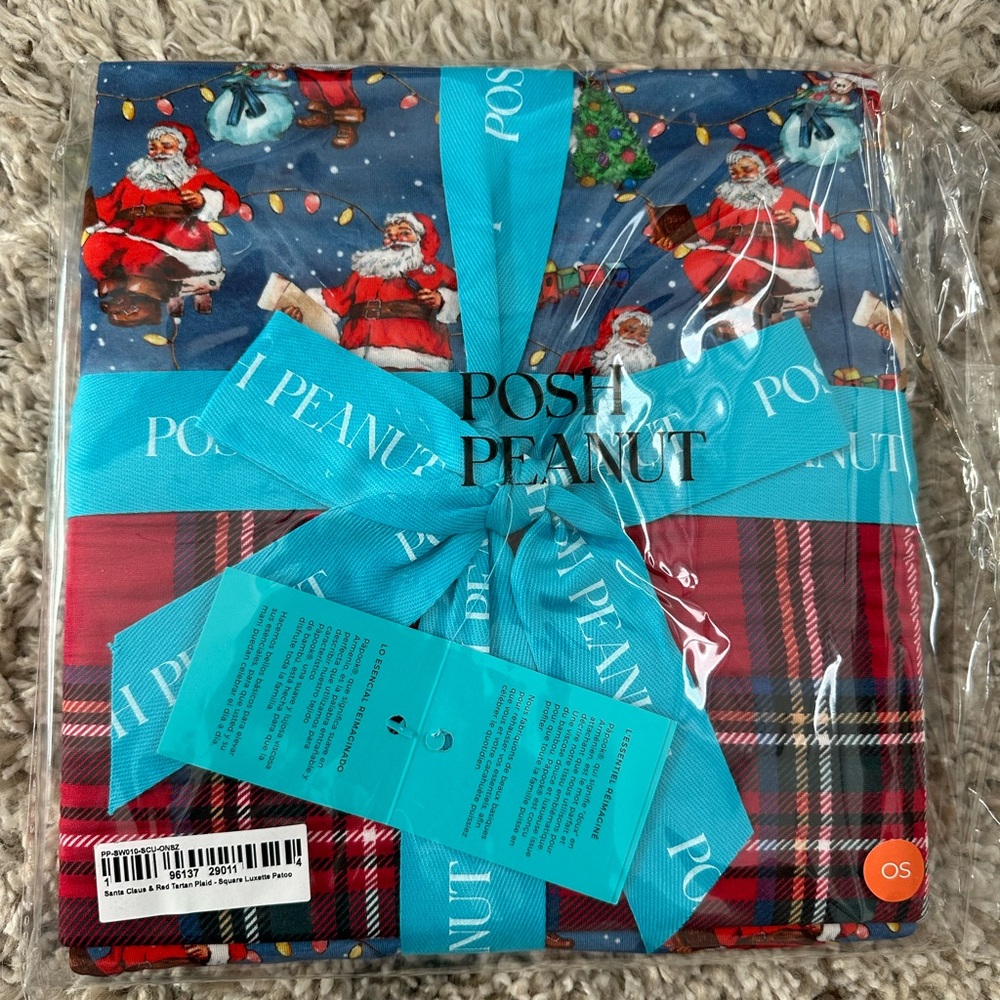 Posh Peanut Santa Claus & Red Tartan Plaid Luxette Patoo